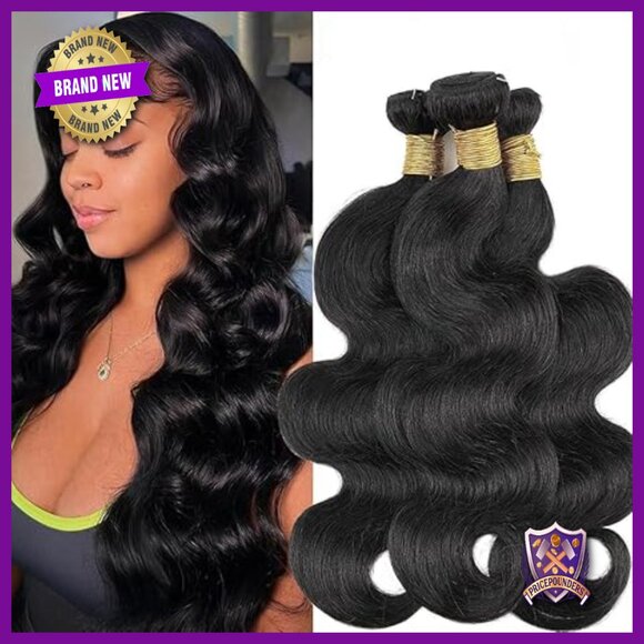 Brazilian Virgin Body Wave Human Hair Bundles 3 Pack 14-18 Inch 300g